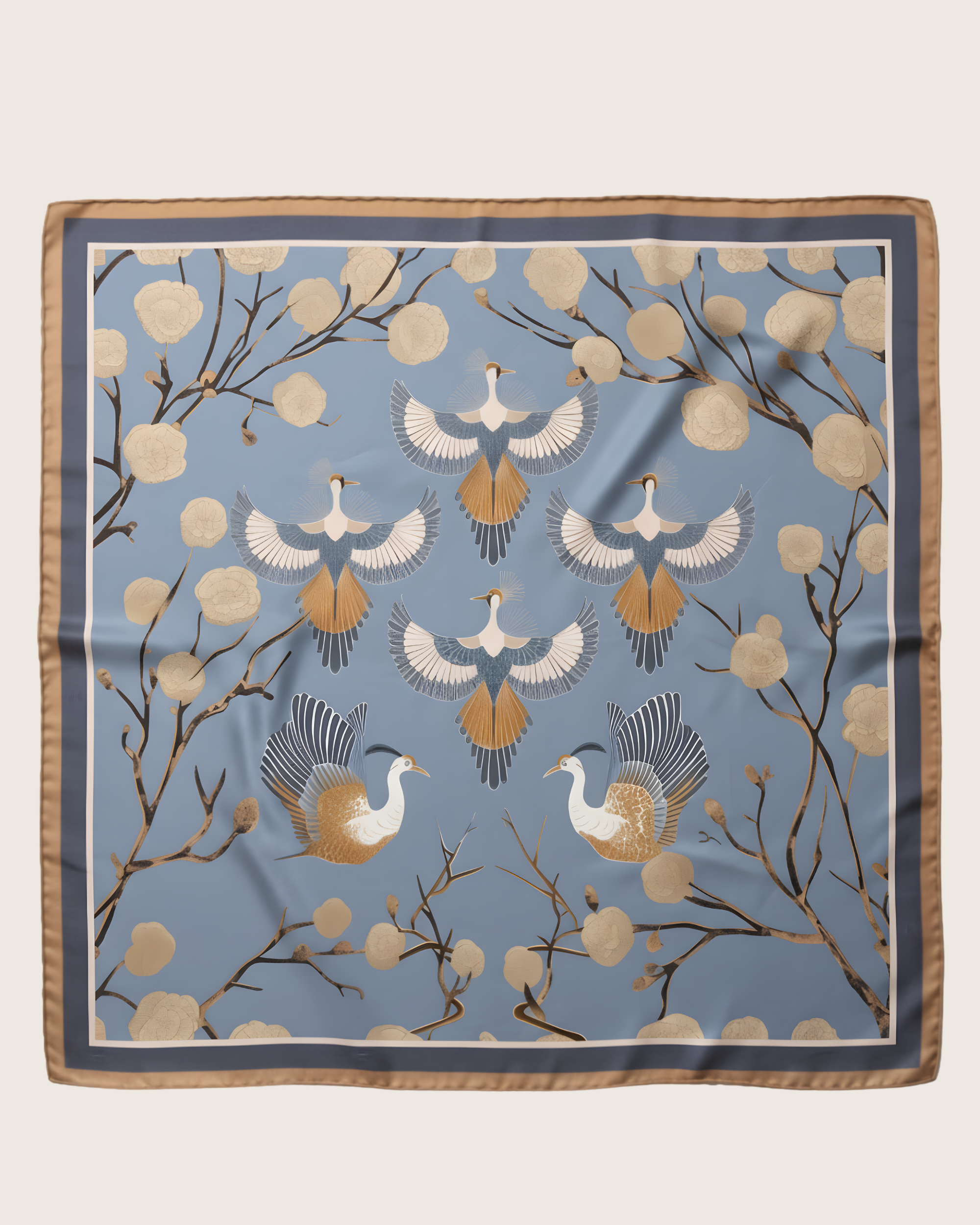 The 'Imperial Birds' Silk Square