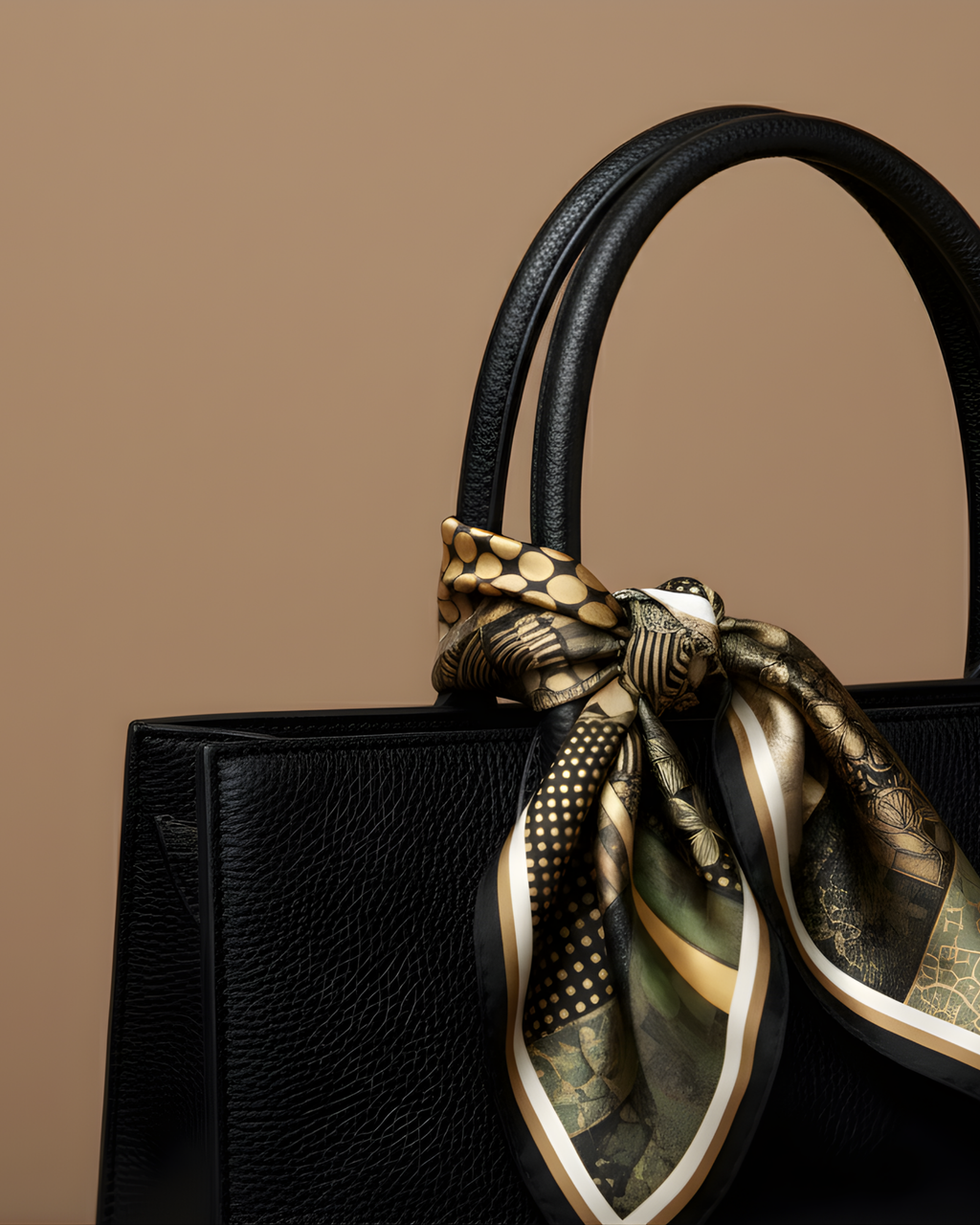 The 'Textured Gold' Silk Scarf