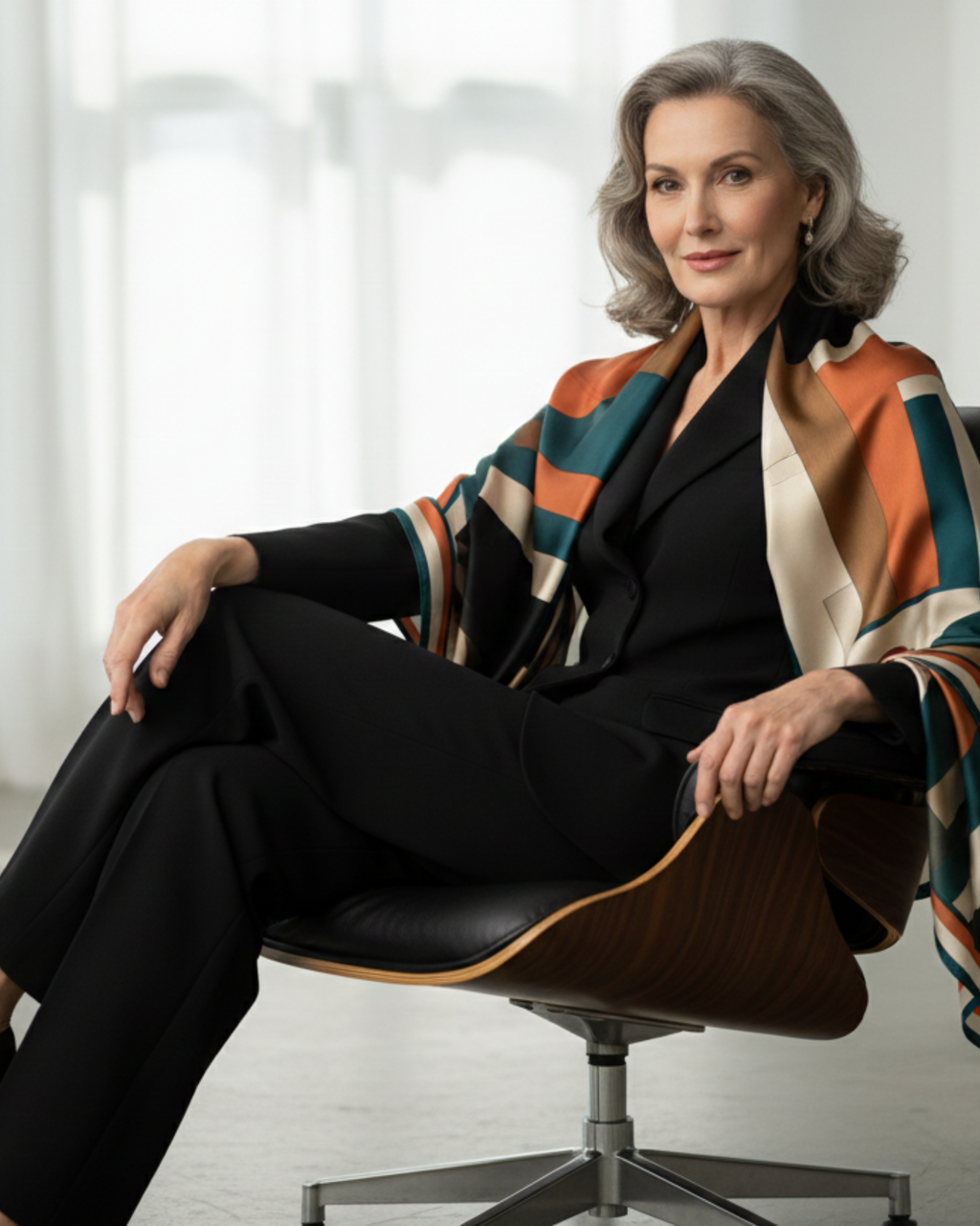 The 'Mid-Century Moxy' Silk Square