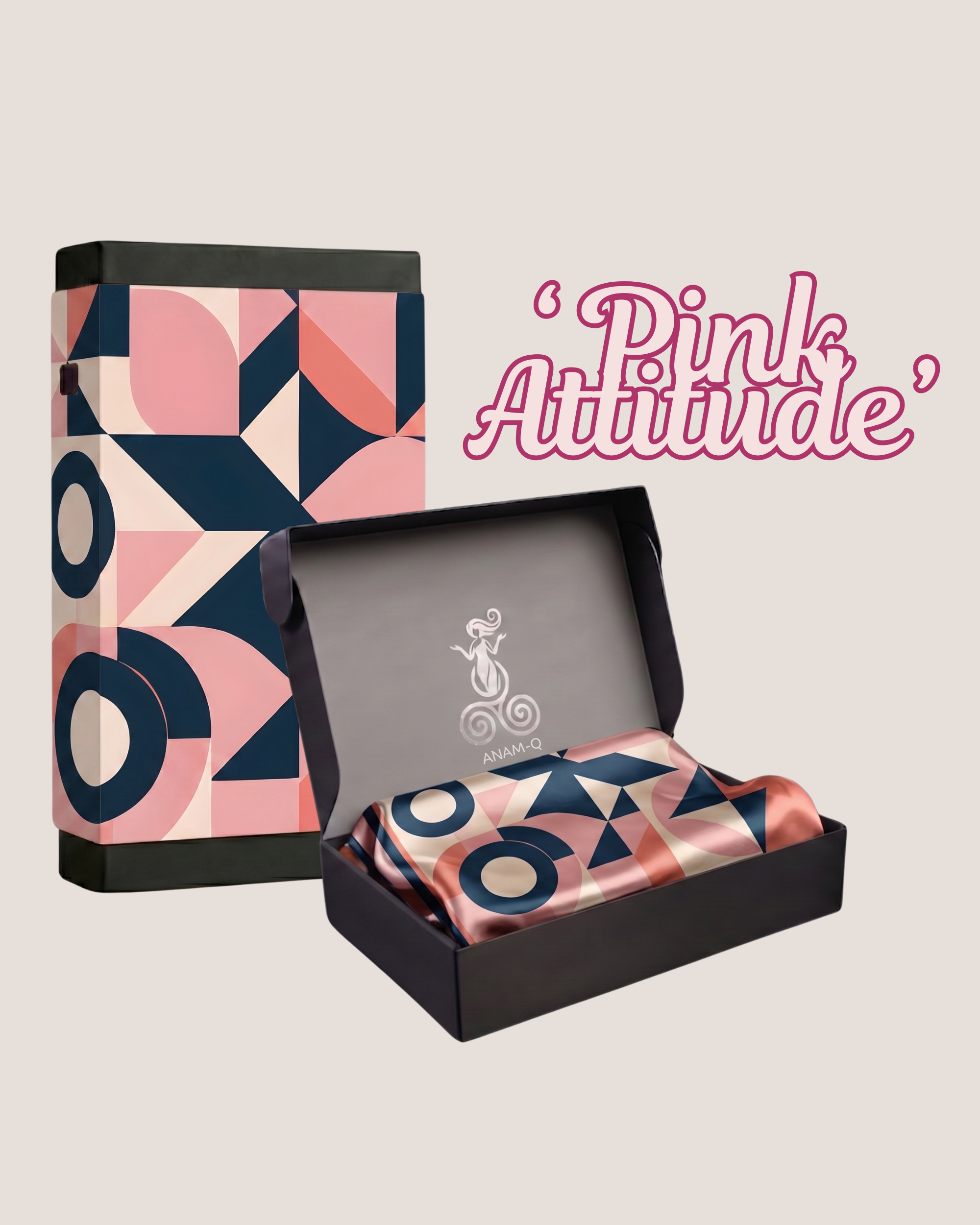 The 'Pink Attitude' Silk Square