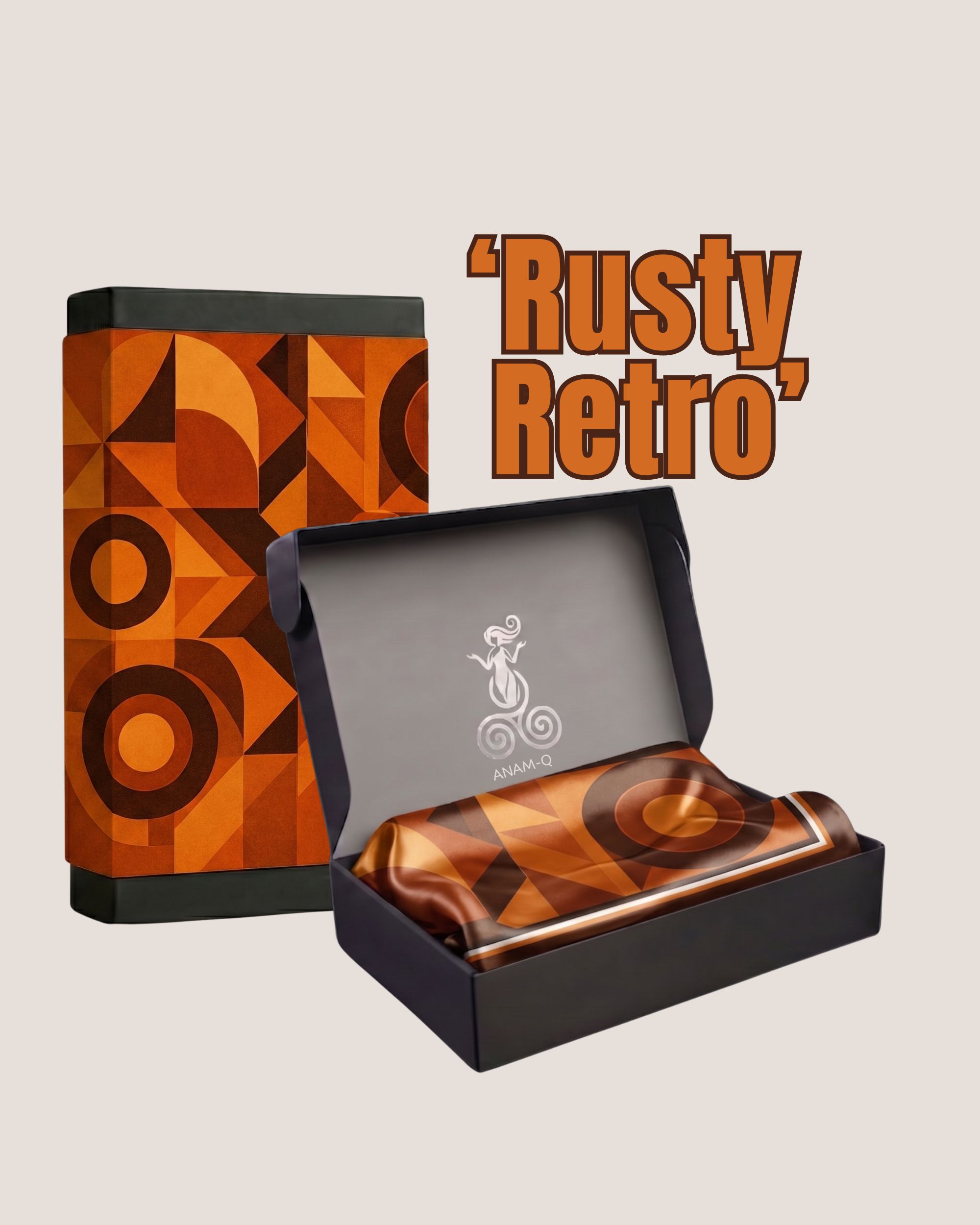 The 'Rusty Retro' Silk Square