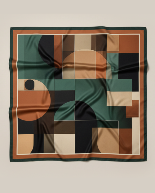 The 'Bauhaus Block' Silk Square