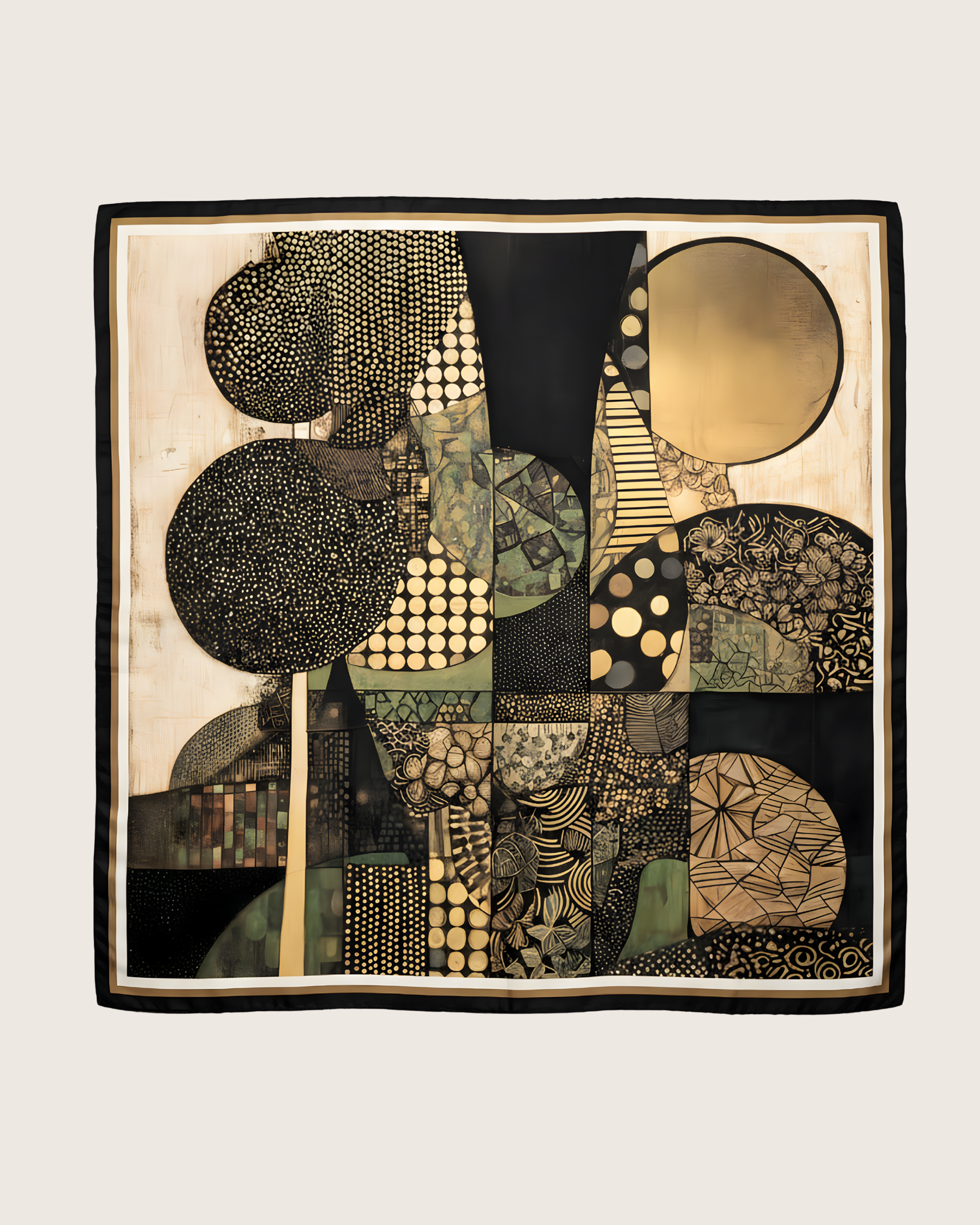 The 'Textured Gold' Silk Scarf