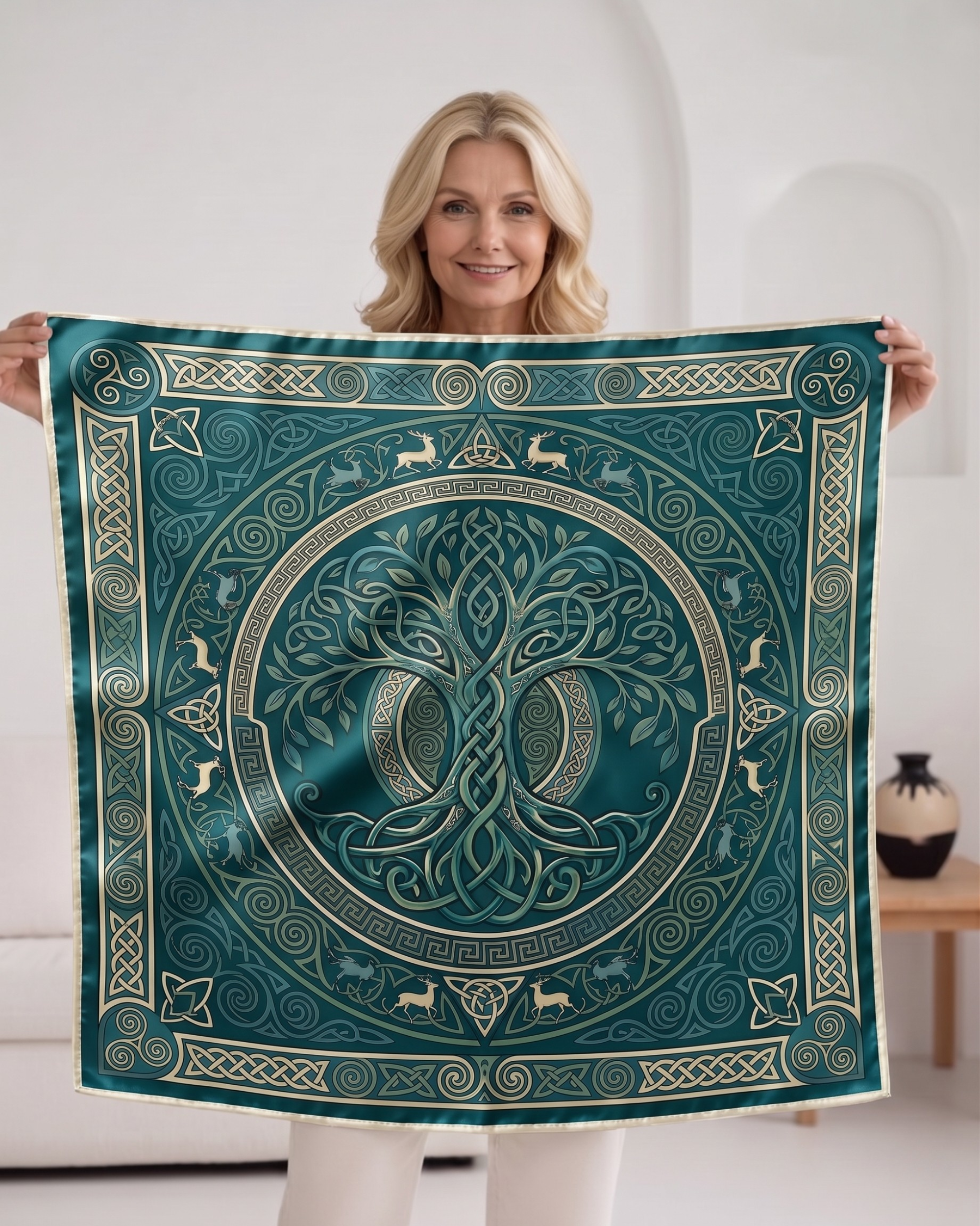 The 'Éabha' Silk Square