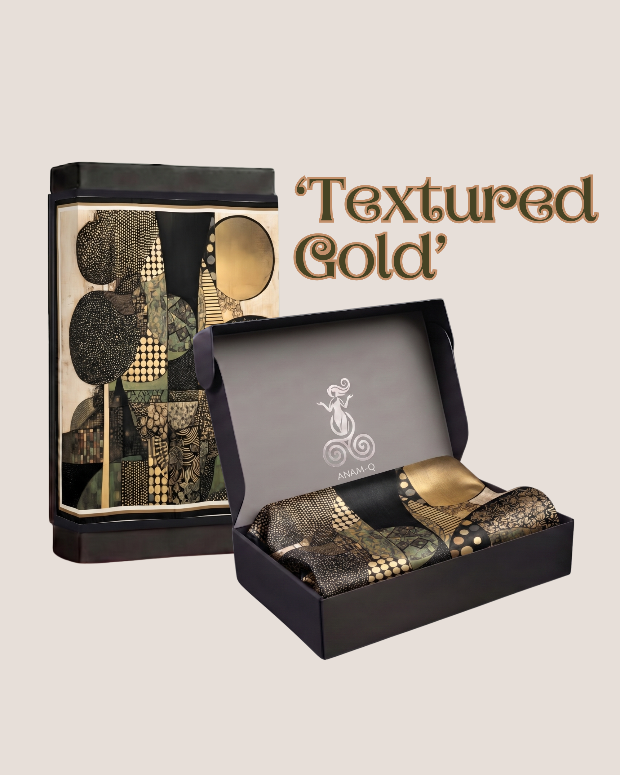 Das Seidentuch „Textured Gold“