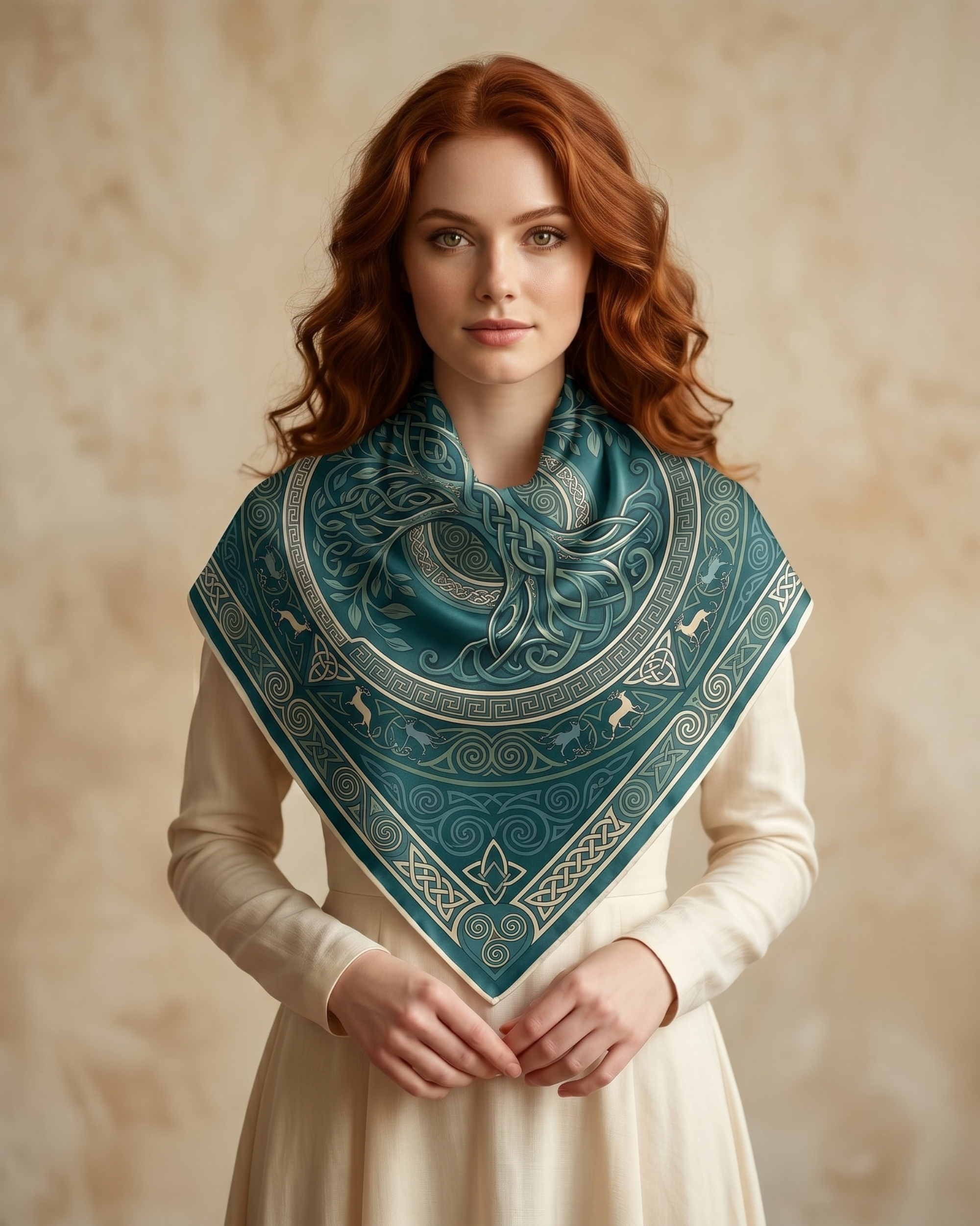 The 'Éabha' Silk Square