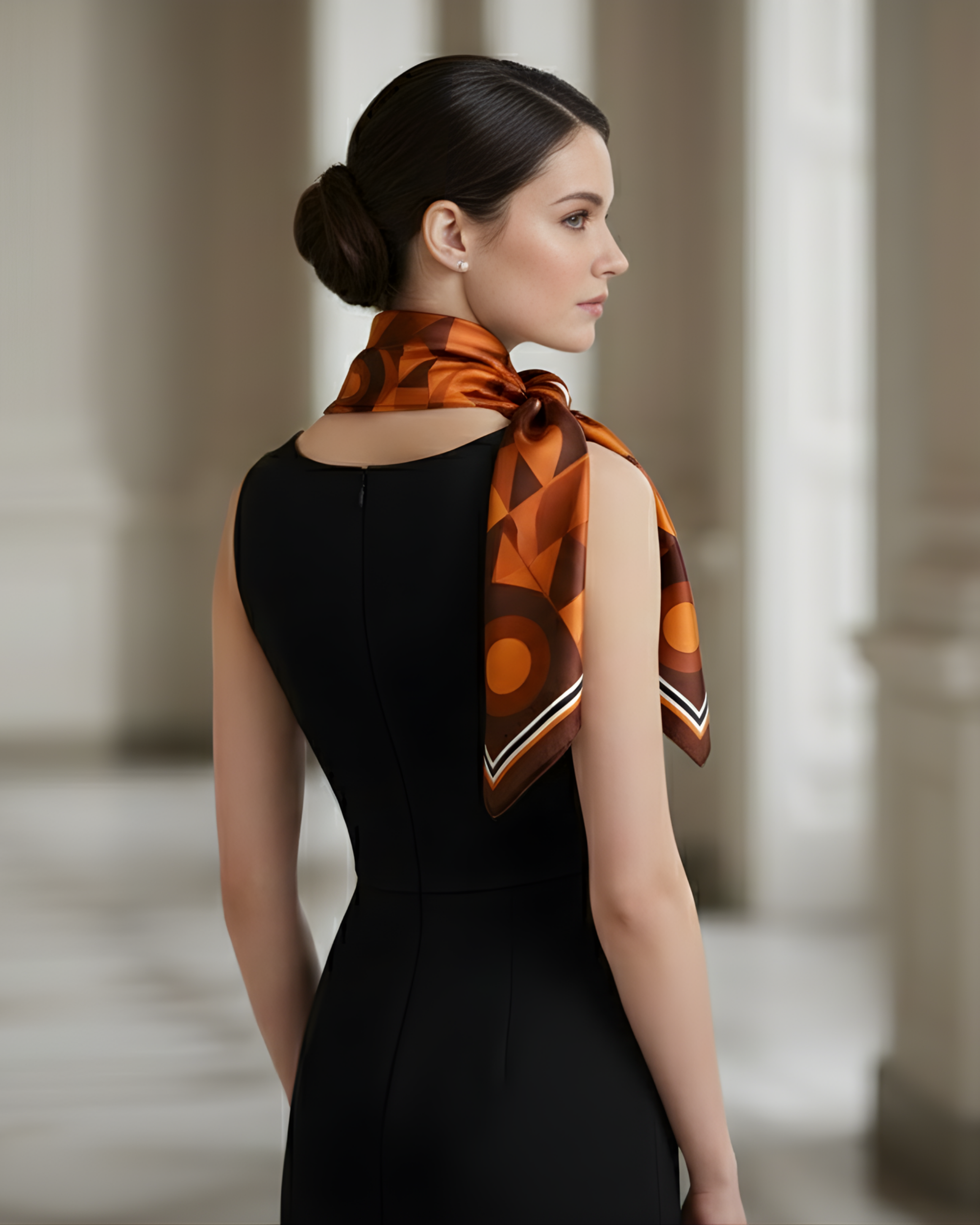 The 'Rusty Retro' Silk Square