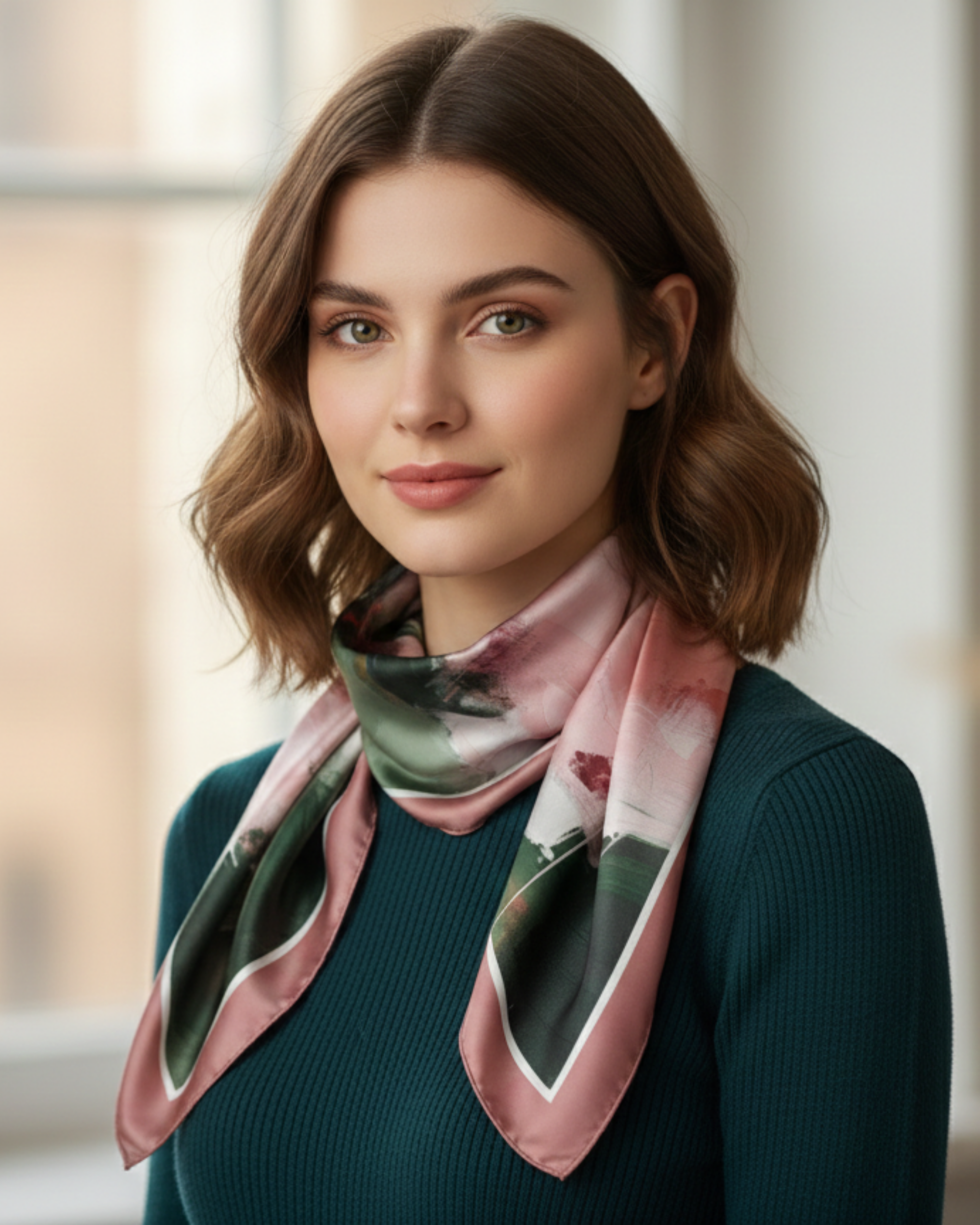 The 'Abstract Bloom' Silk Square