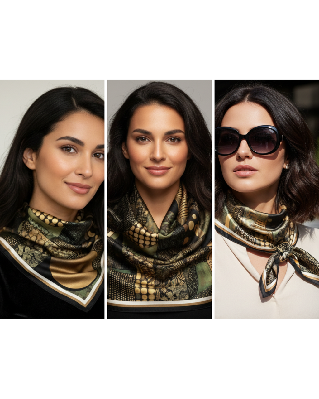The 'Textured Gold' Silk Scarf