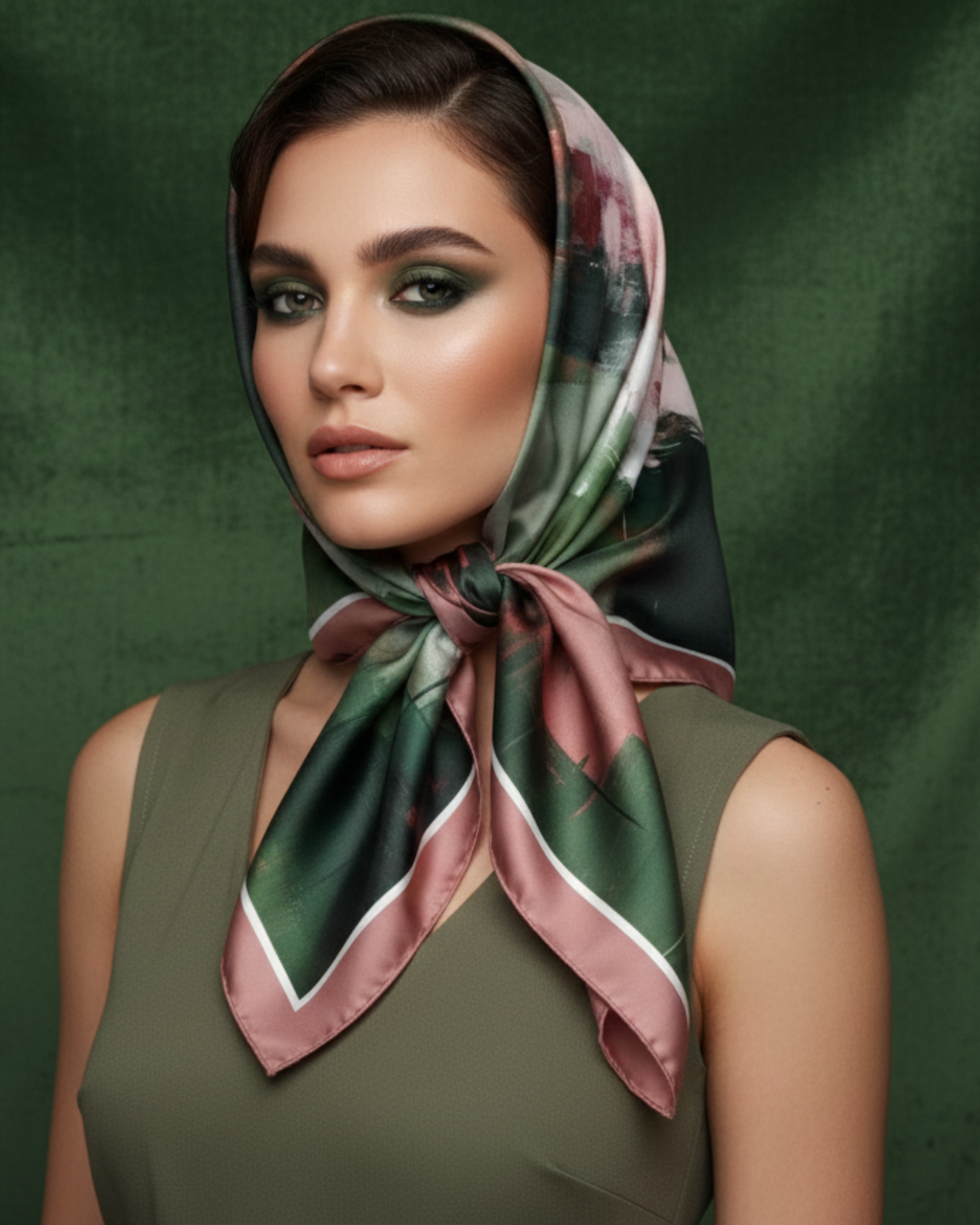 The 'Abstract Bloom' Silk Square