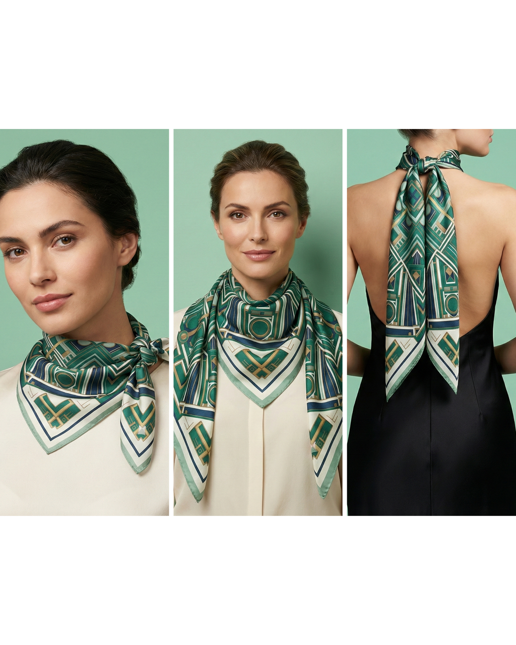 The 'Deco Delight' Silk Scarf