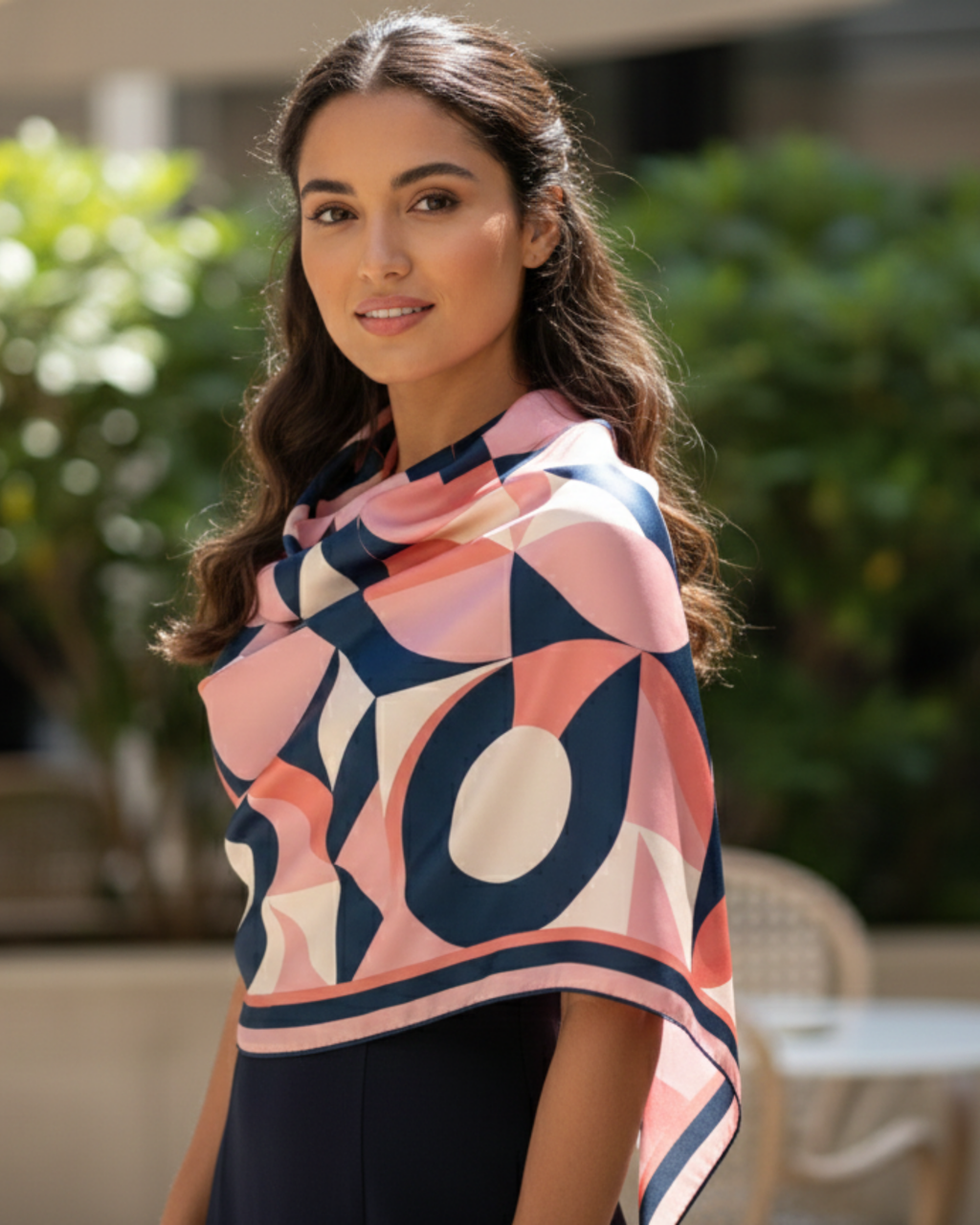 The 'Pink Attitude' Silk Square