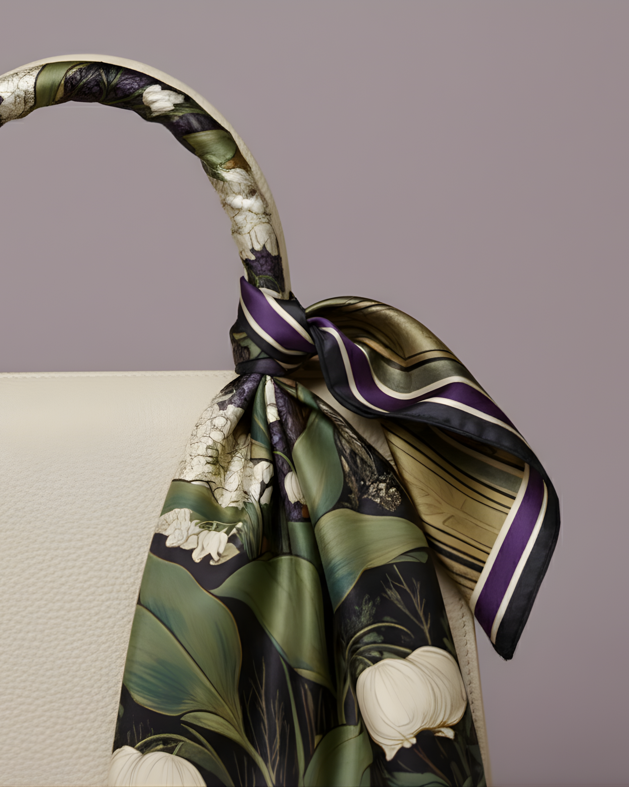 The 'Lavender Lovely' Silk Scarf