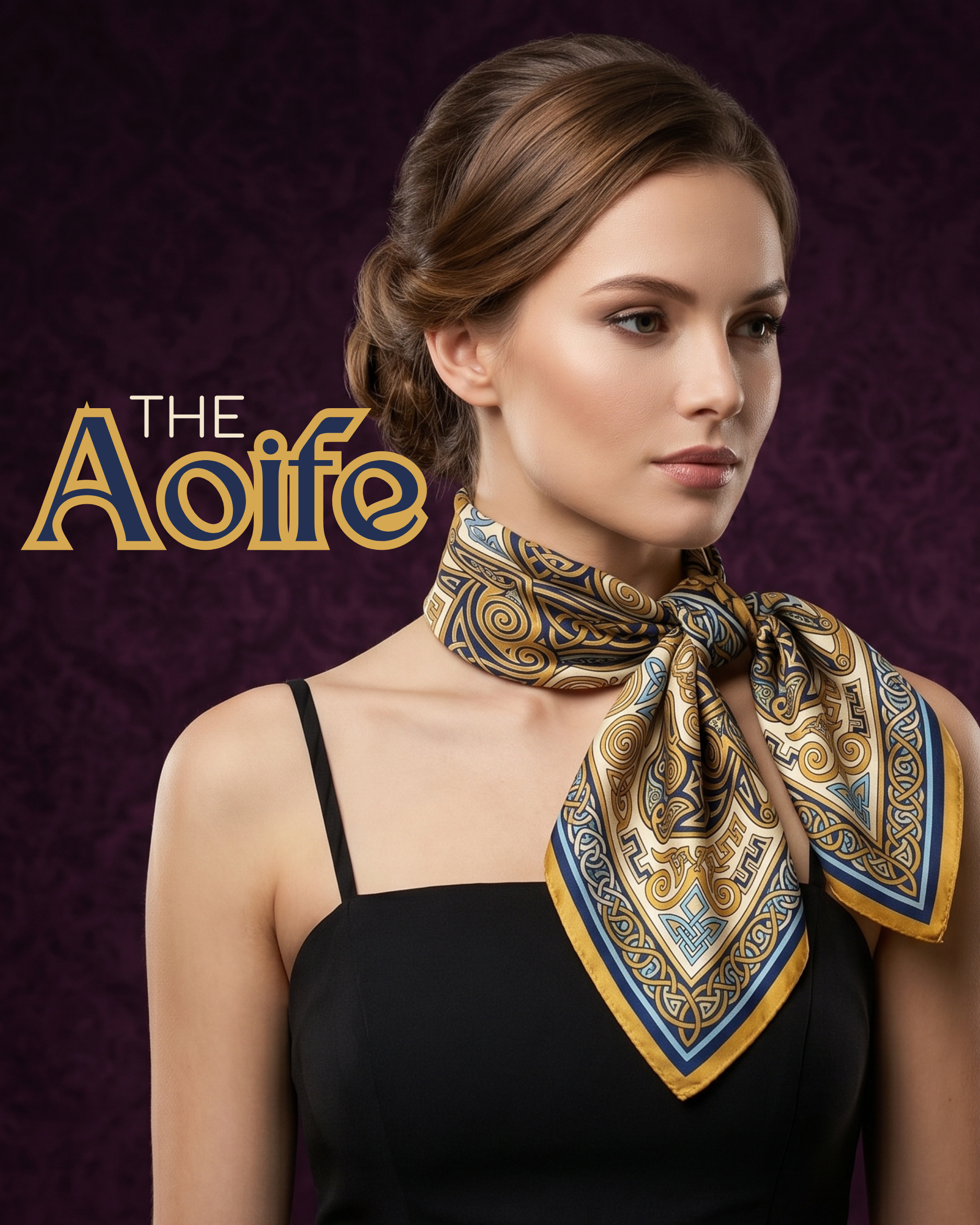 The 'Aoife' Silk Square