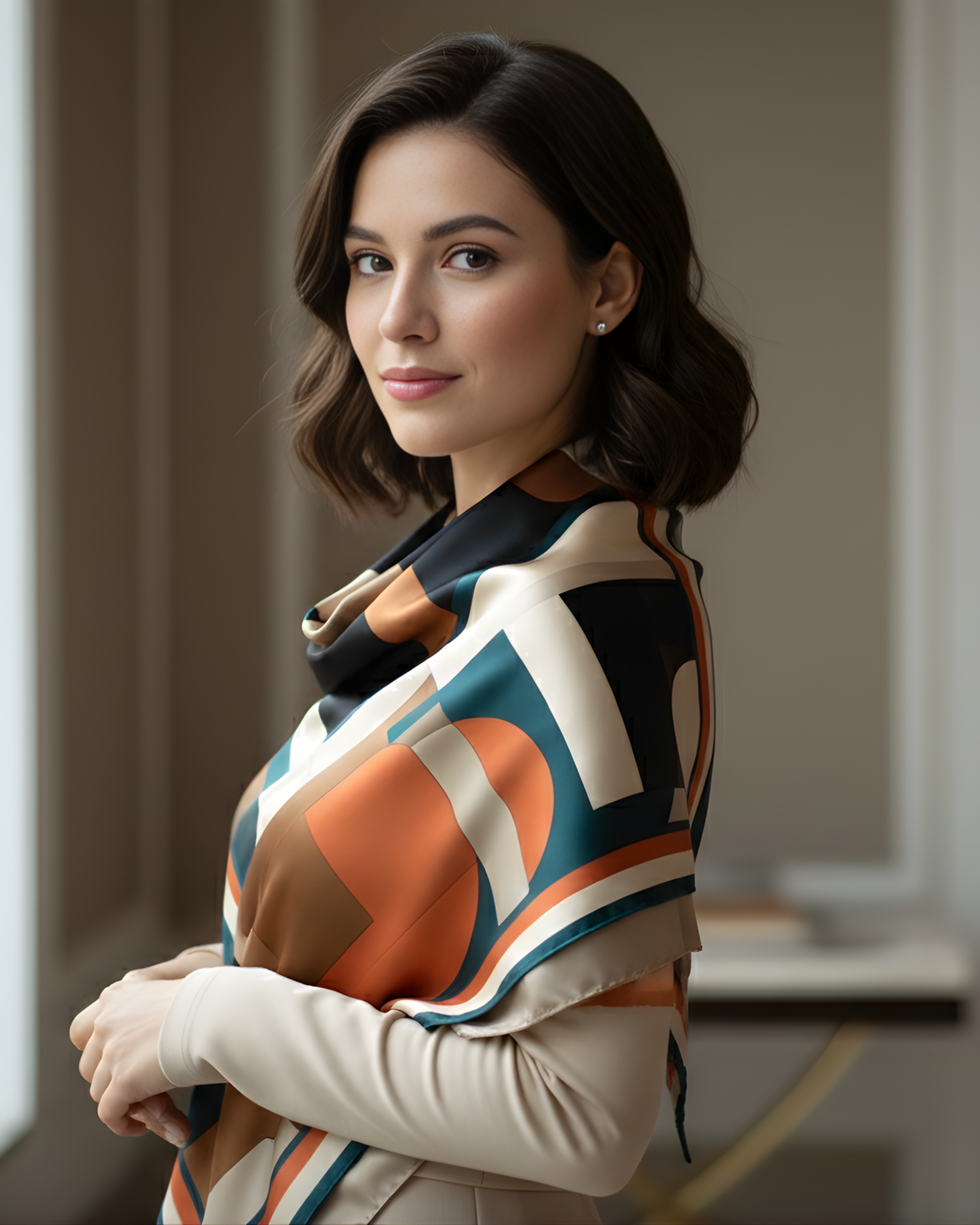 The 'Mid-Century Moxy' Silk Square