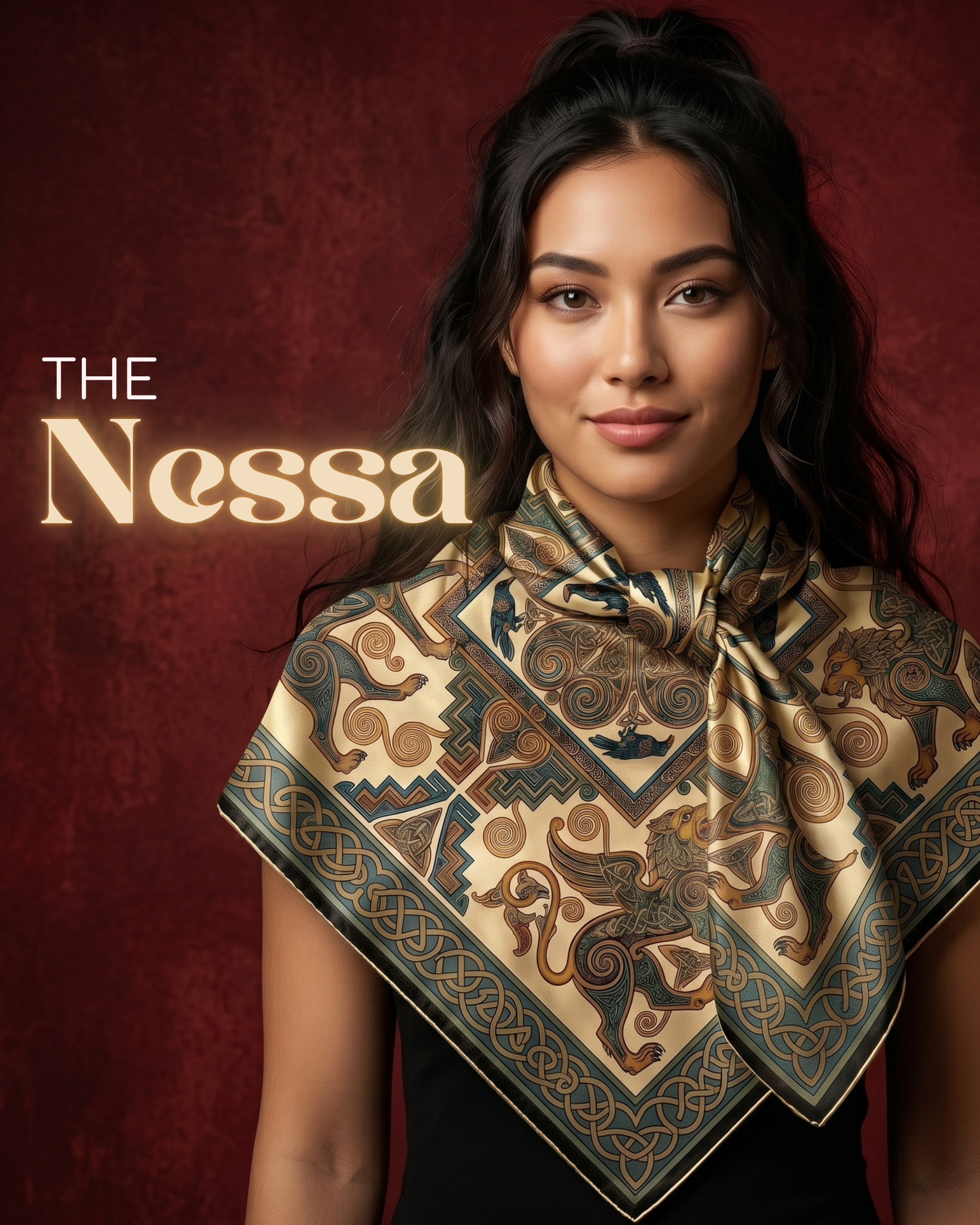 The 'Nessa' Silk Square