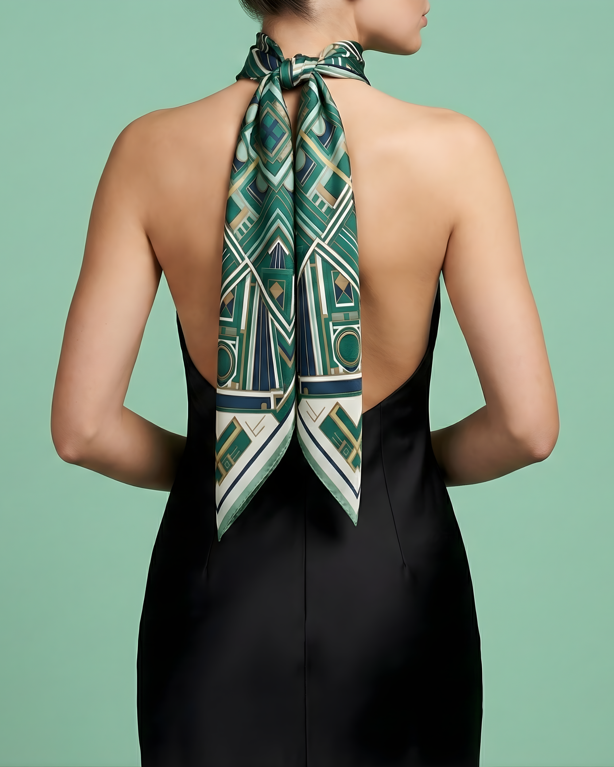 The 'Deco Delight' Silk Scarf