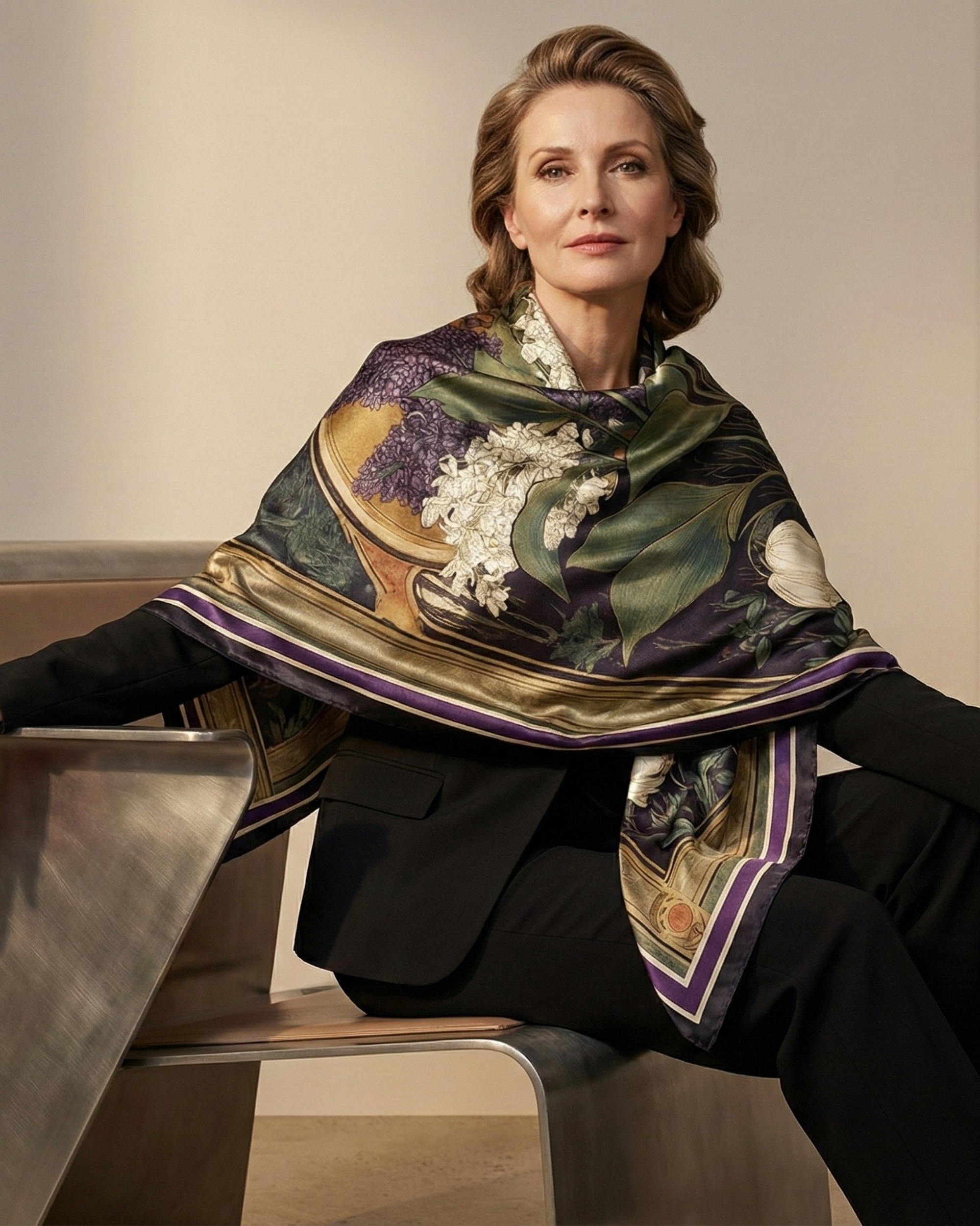 The 'Lavender Lovely' Silk Scarf