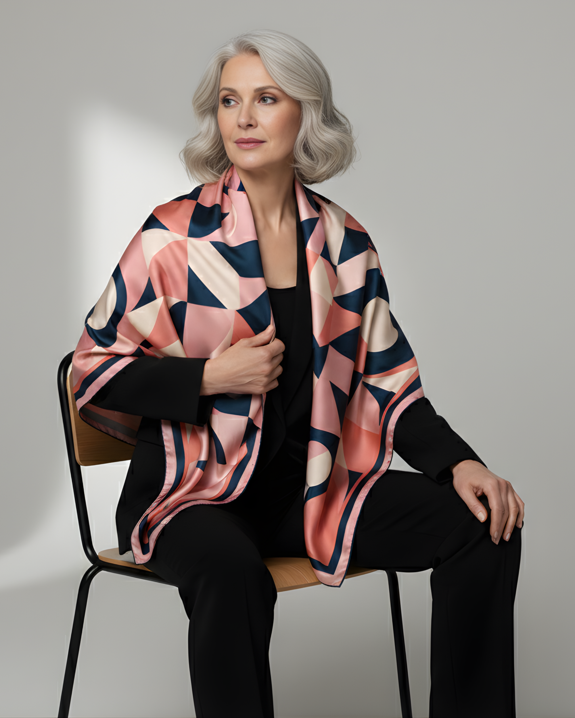 The 'Pink Attitude' Silk Square