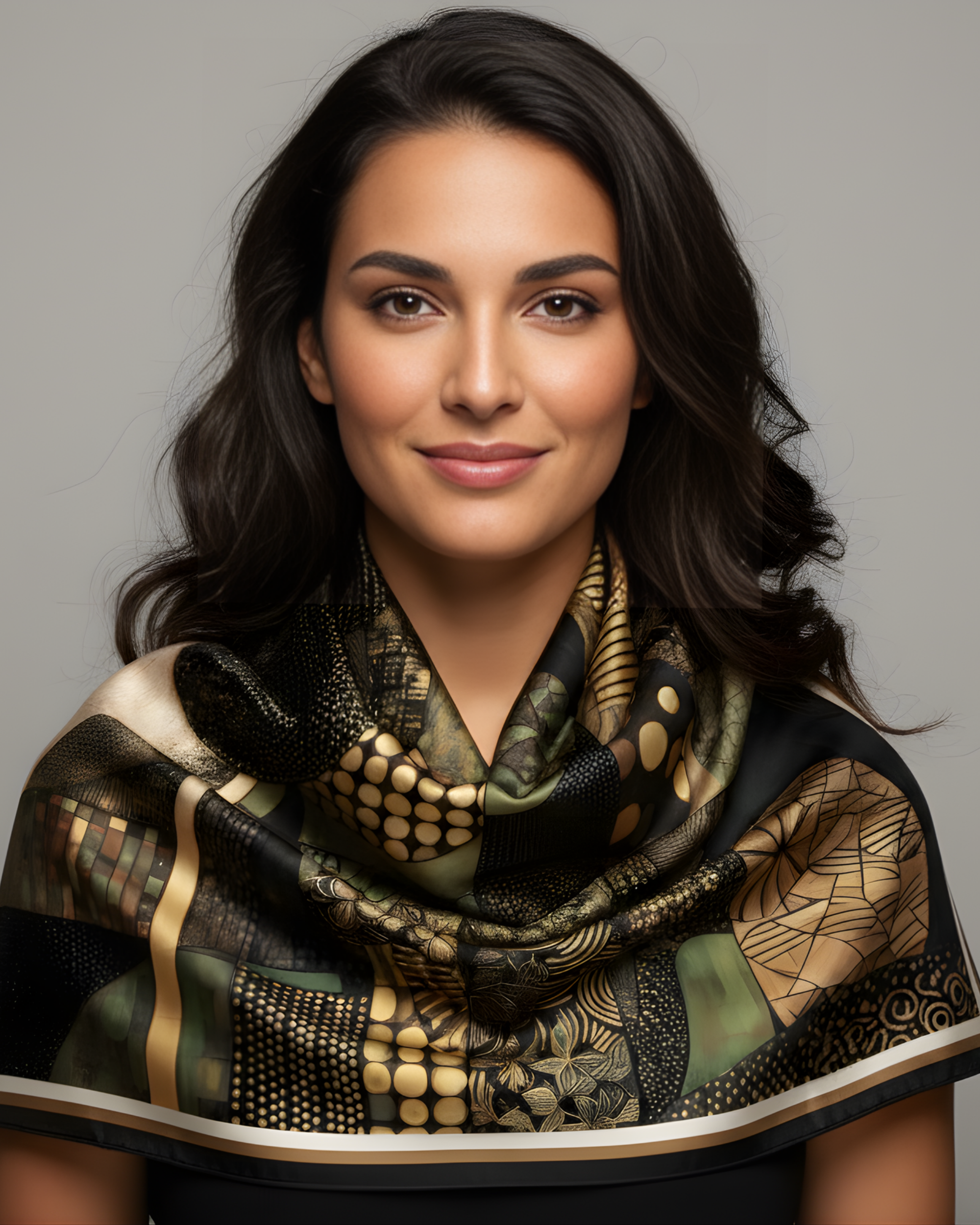 Das Seidentuch „Textured Gold“