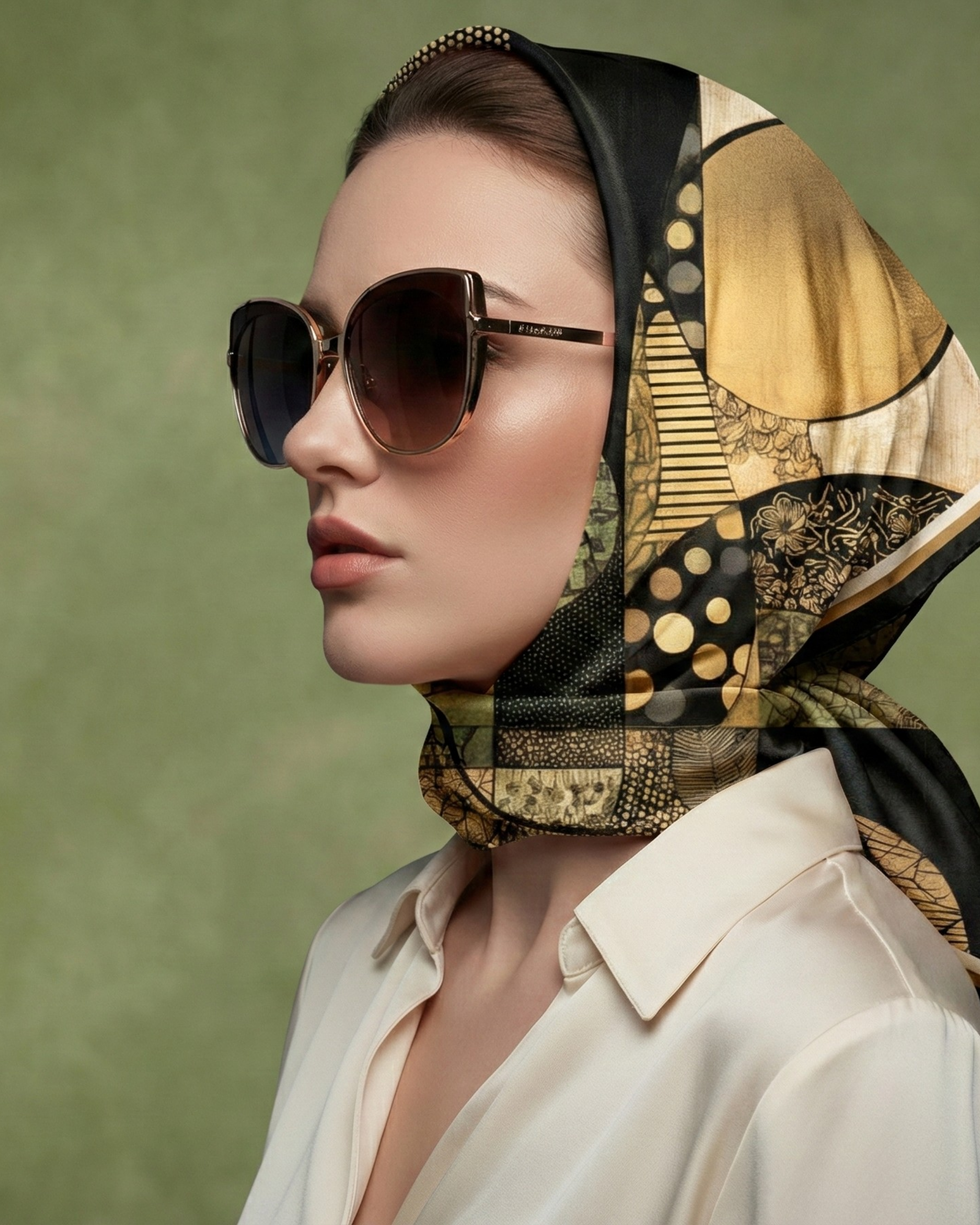 Das Seidentuch „Textured Gold“