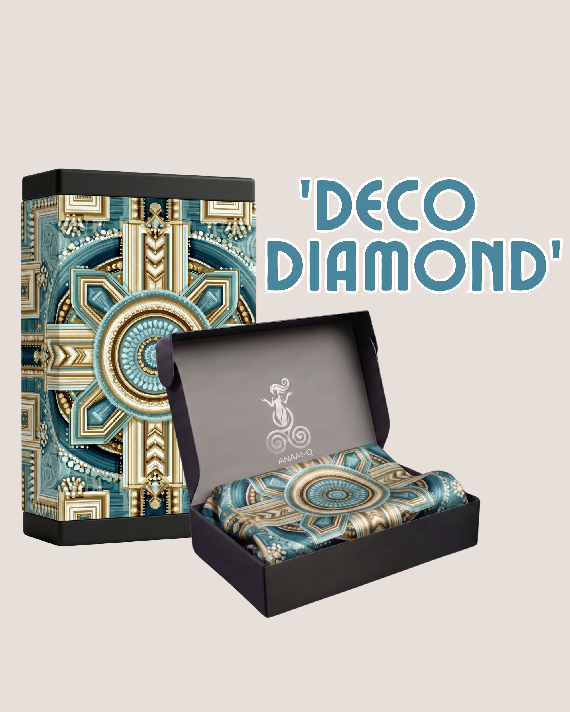 The 'Deco Diamond' Silk Square