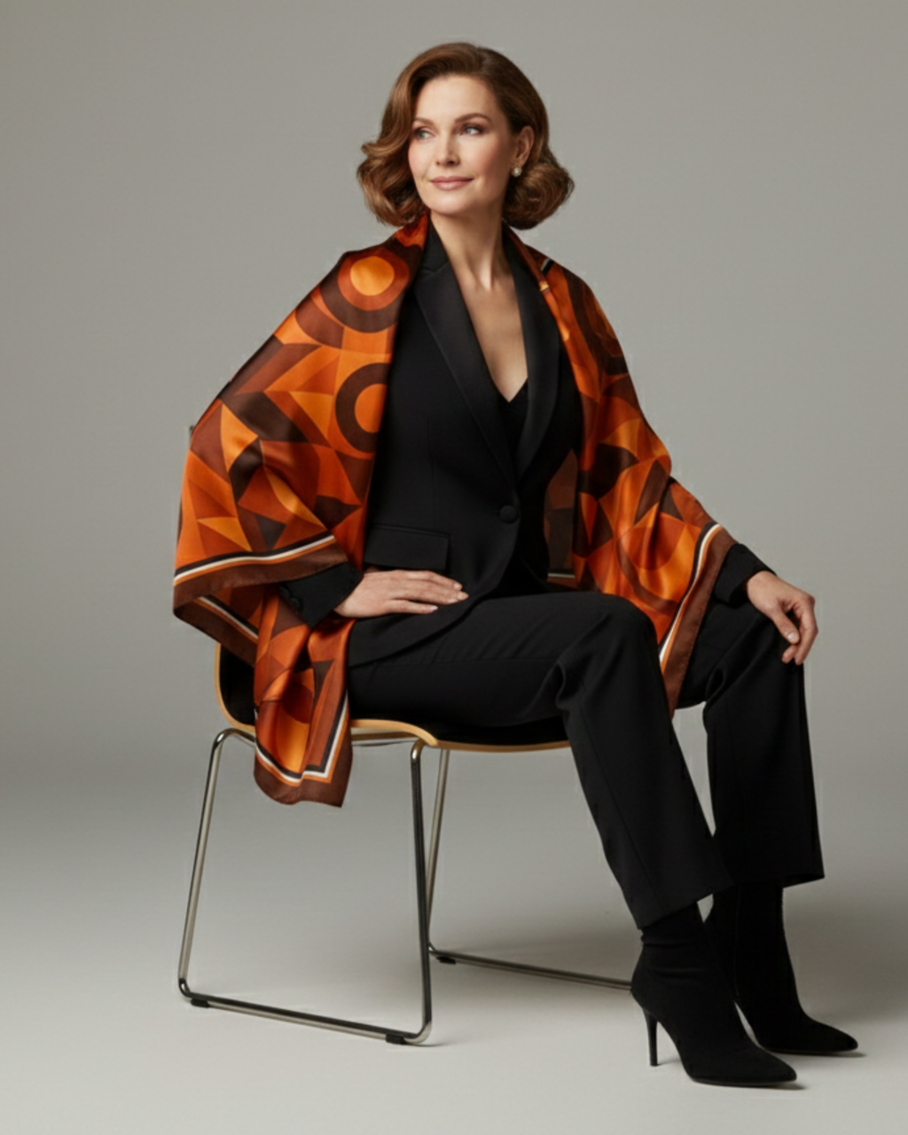 The 'Rusty Retro' Silk Square