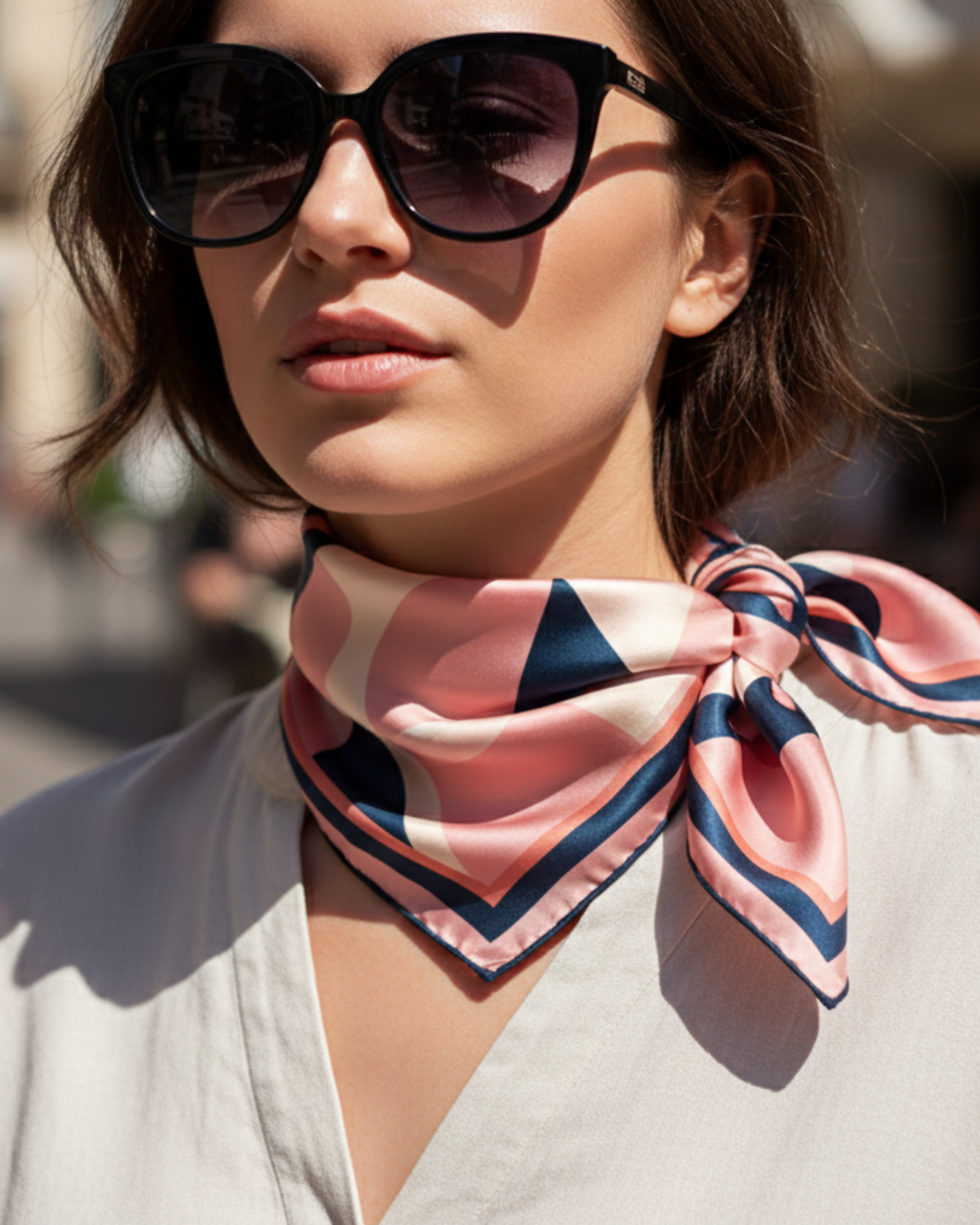The 'Pink Attitude' Silk Square