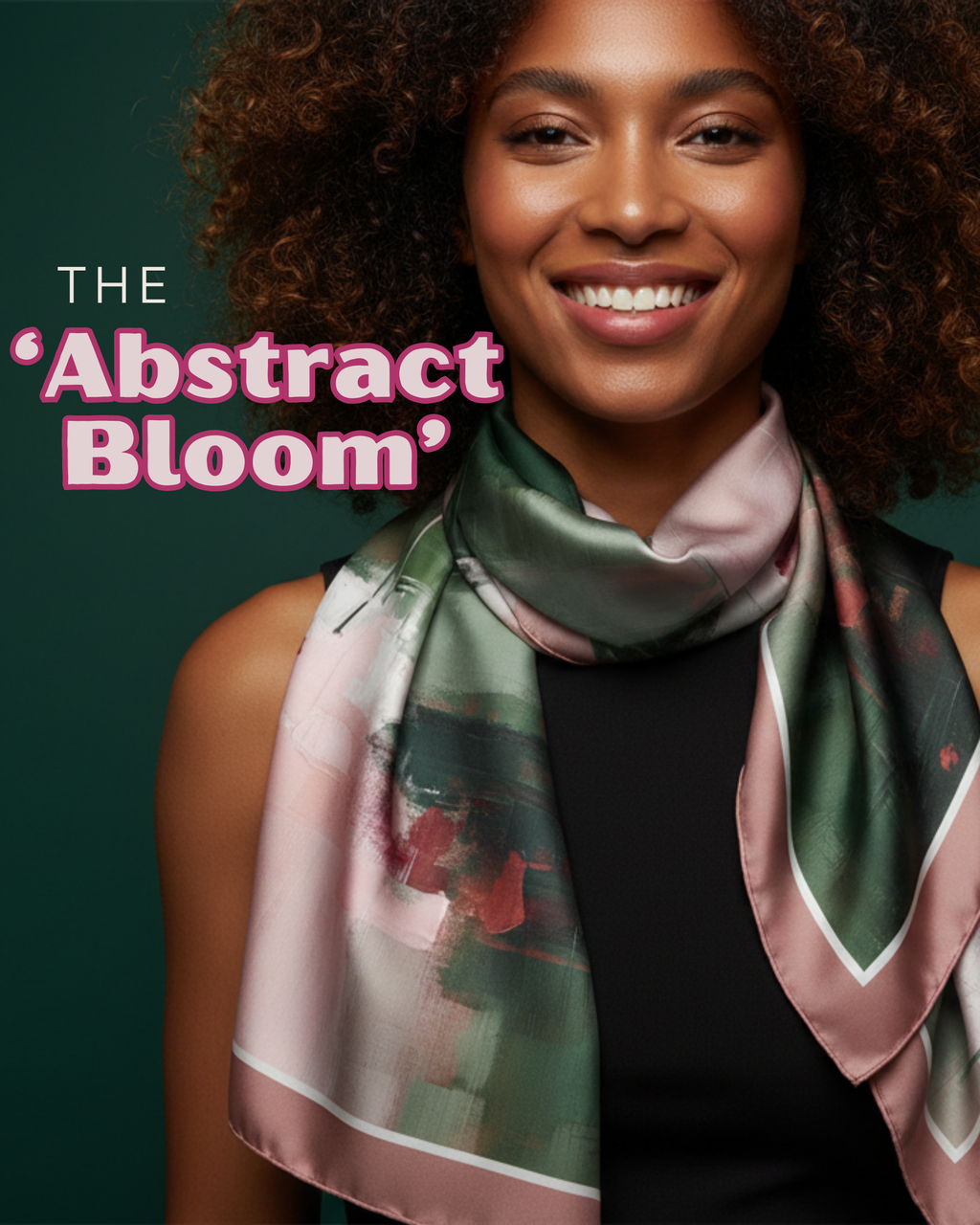 The 'Abstract Bloom' Silk Square