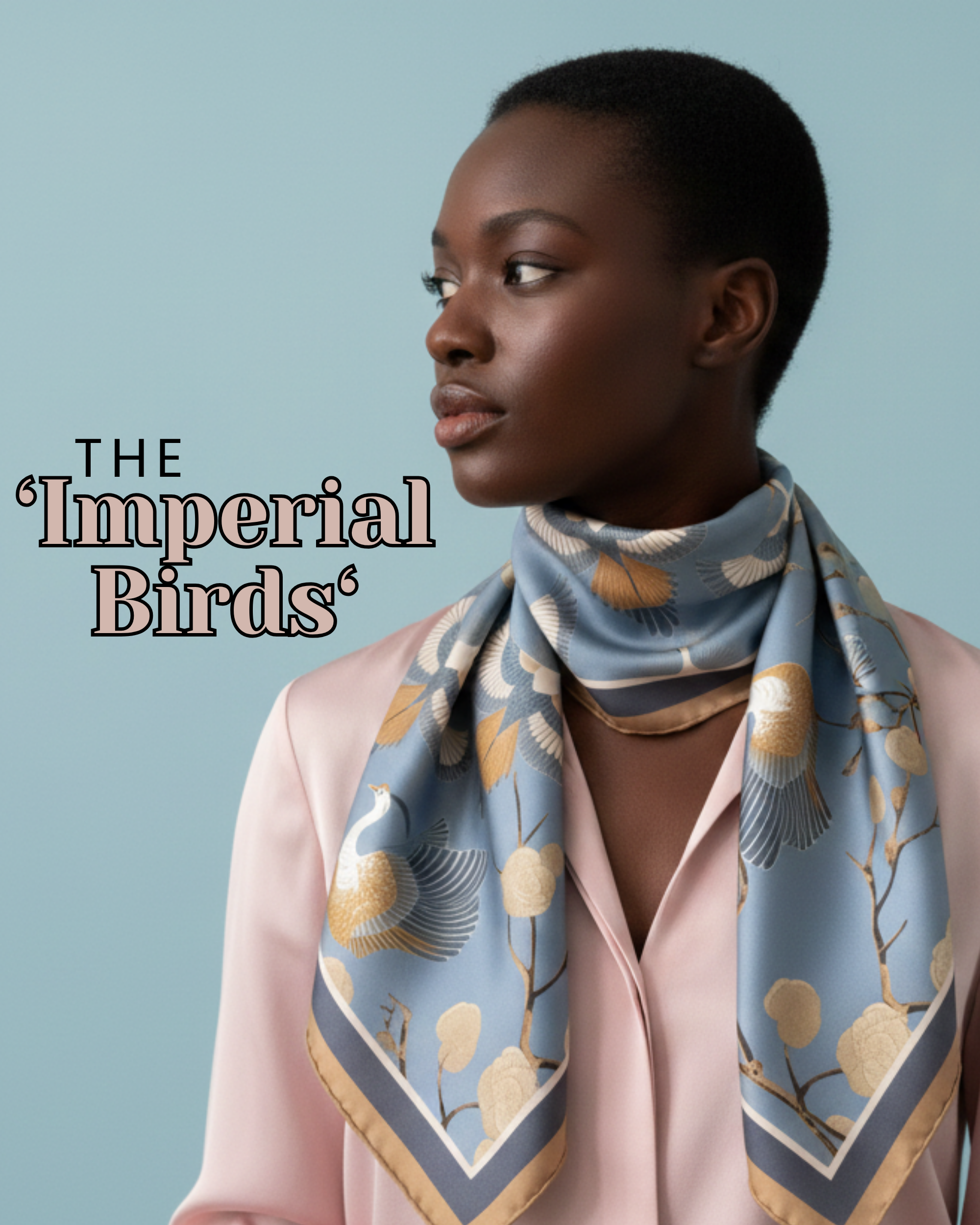 The 'Imperial Birds' Silk Square