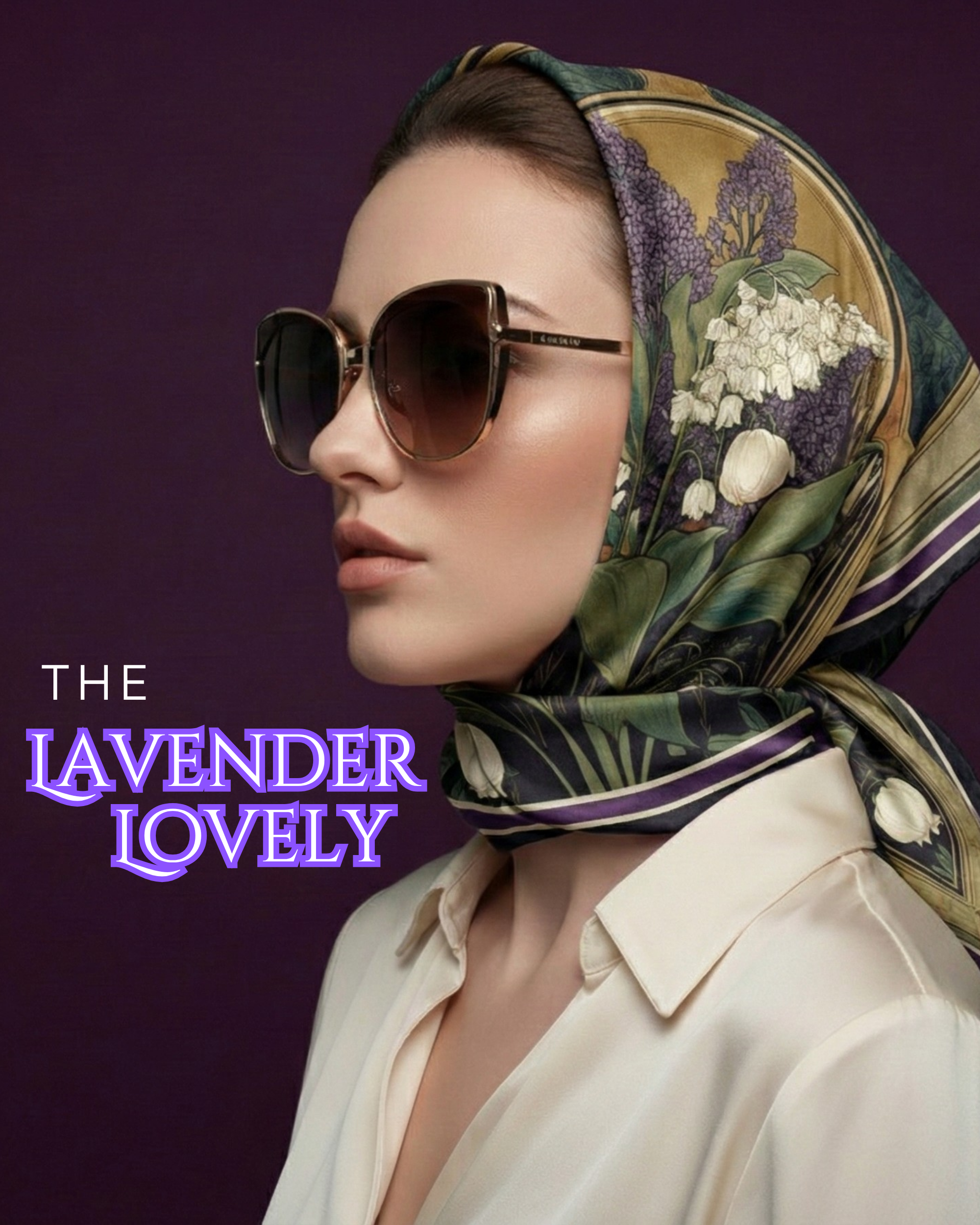 The 'Lavender Lovely' Silk Square