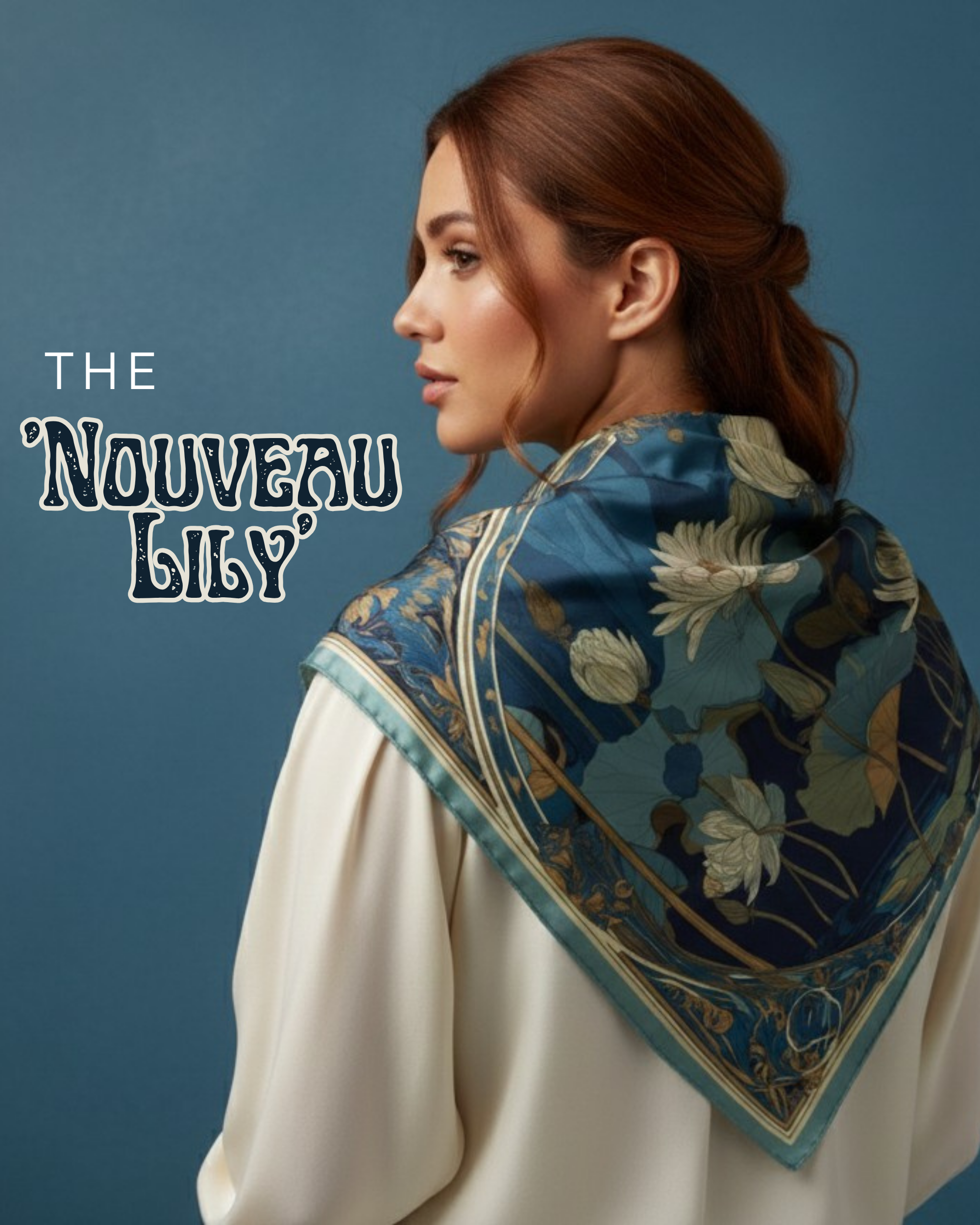 Das Seidentuch „Nouveau Lily“