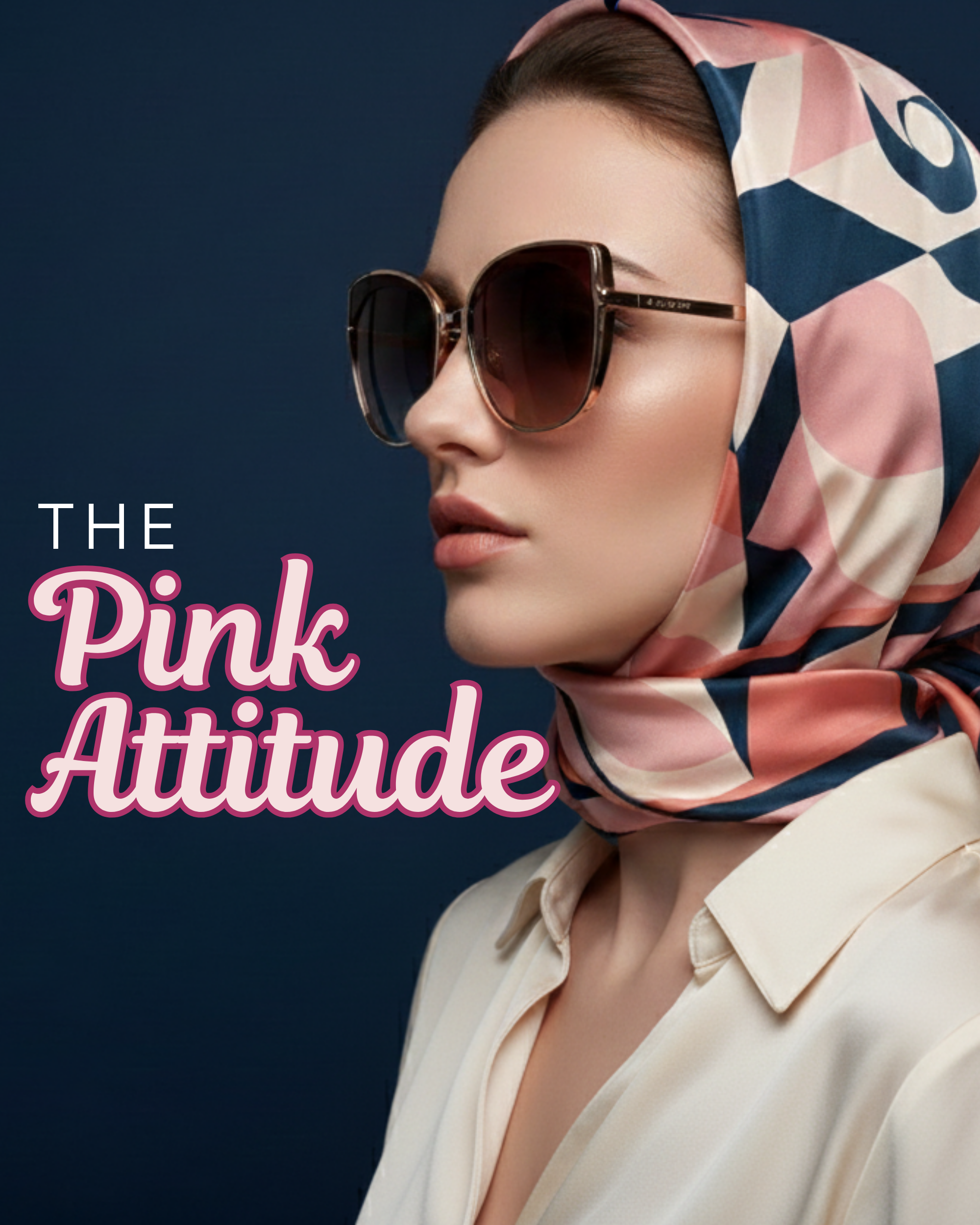 The 'Pink Attitude' Silk Square
