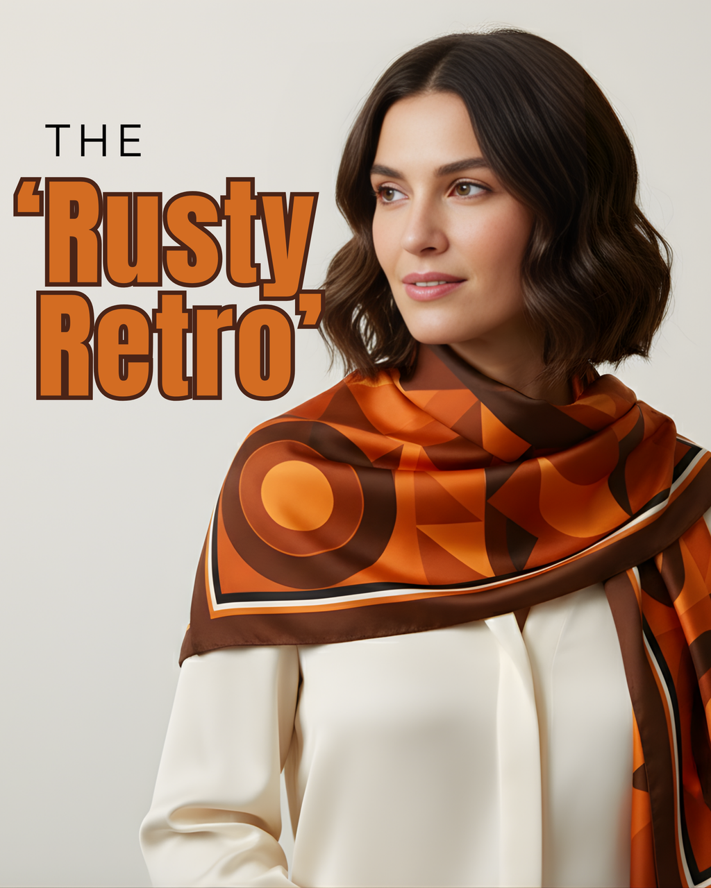 The 'Rusty Retro' Silk Square