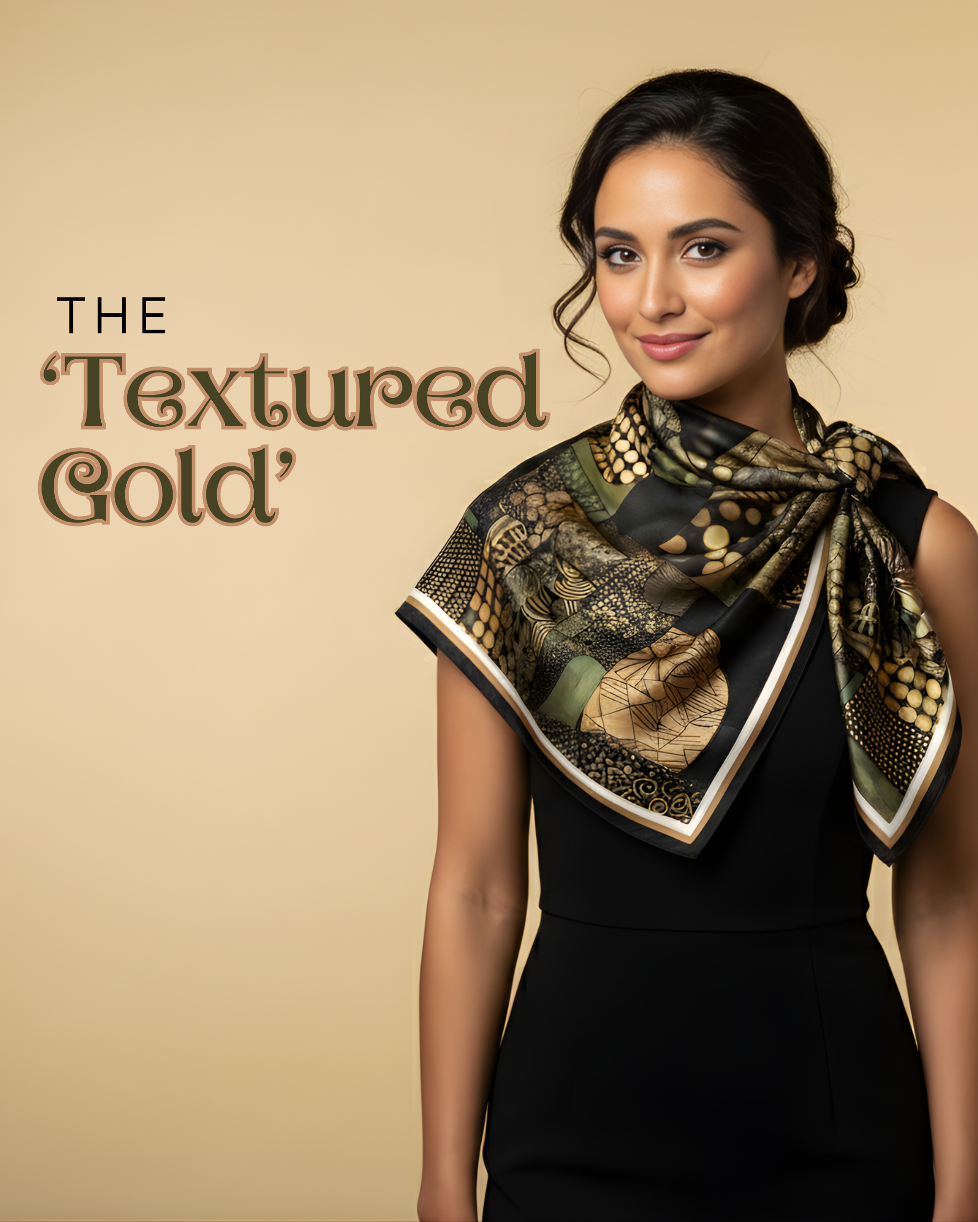 Das Seidentuch „Textured Gold“