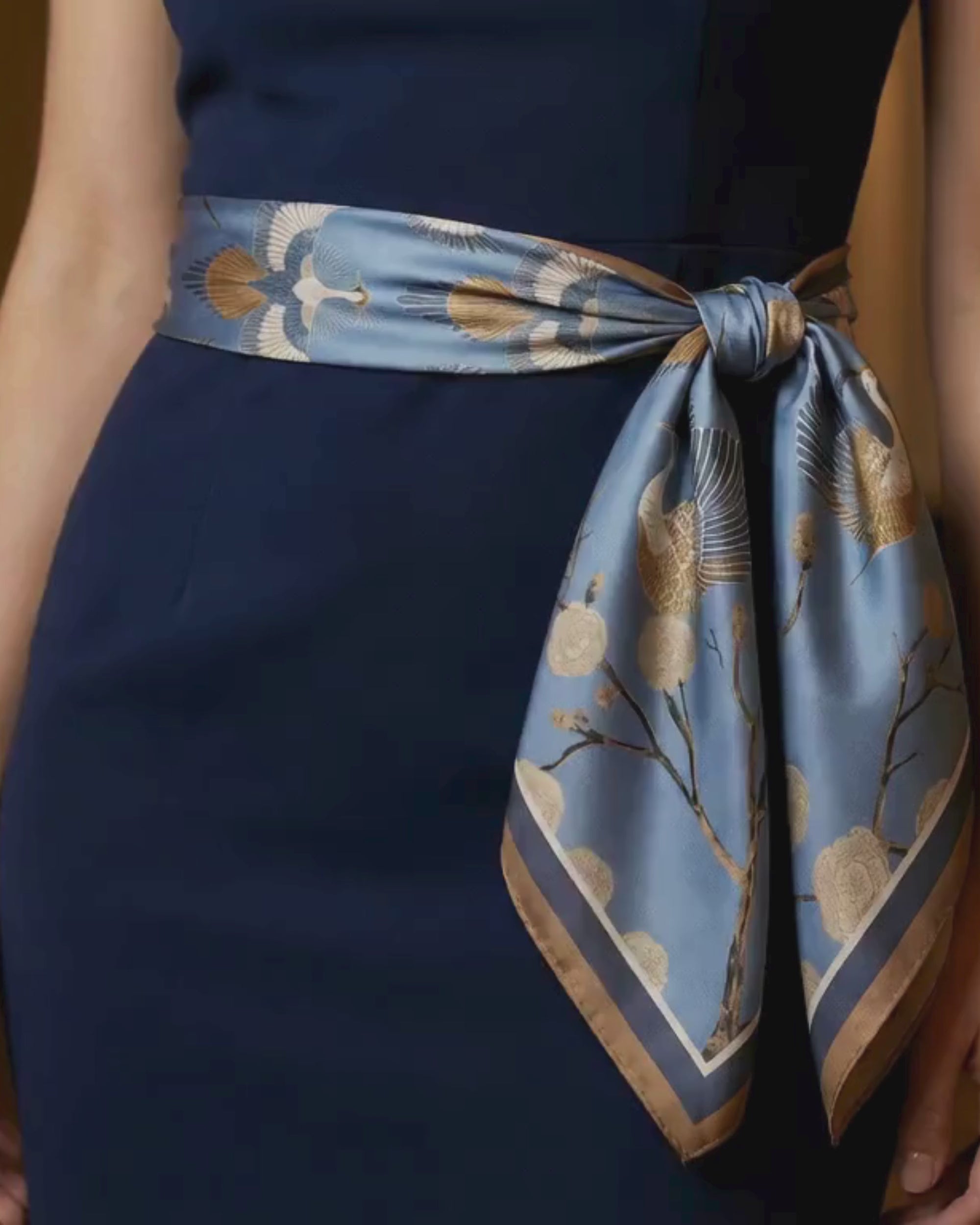 The 'Imperial Birds' Silk Square